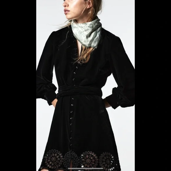 Zara | Dresses | Zara Velvet Dress | Poshmark